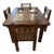 Vintage Rustic Hand Made Solid Wood Dining Set For Sale