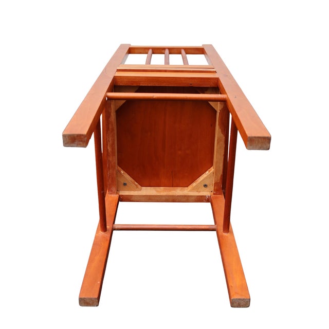 1970s Childs Custom Handcrafted Cherry Drop-Front Secretary Desk & Chair For Sale - Image 17 of 18