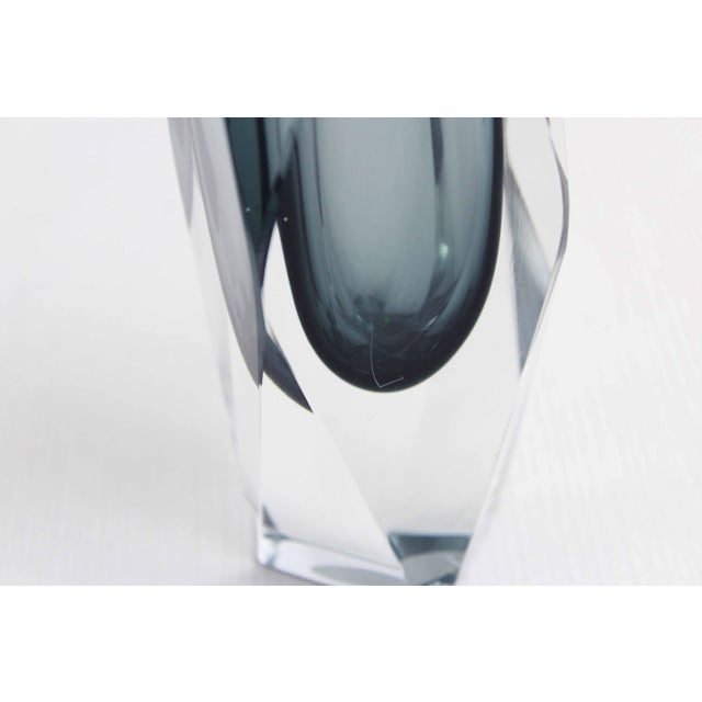 Gray Murano Glass Vase in Murano Glass, 1970s For Sale - Image 8 of 11