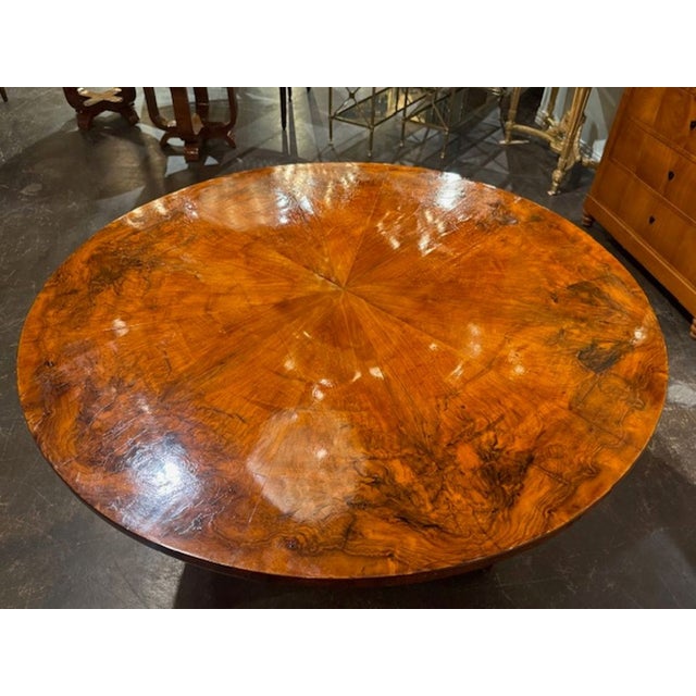 Biedermeier Walnut Center Table For Sale - Image 4 of 5