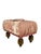 French Provincial Vintage French Provincial Style Red Toile Foot Stool in the Style of Mackenzie Childs For Sale - Image 3 of 13