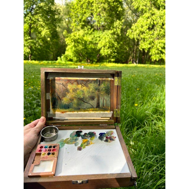 Realism Framed Landscape Original Painting Vintage Style by Valeriya Serova For Sale - Image 3 of 10