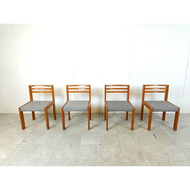 Pine Sg 1200 Dining Chairs by Cees Braakman for Pastoe, 1970s, Set of 4 For Sale - Image 11 of 11