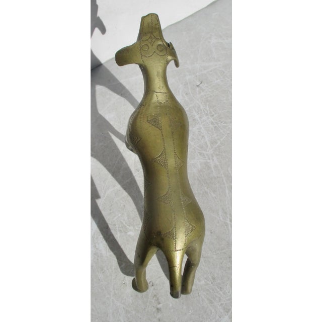 Tribal North African or Egyptian Brass Folk Sculpture For Sale - Image 3 of 8