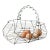 Petite Vintage French Wire Egg Gathering Basket/Easter For Sale