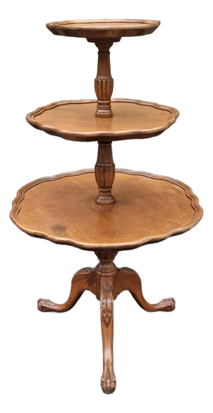 George III Style Mahogany Three Tier Dumdwaiter by Mersman