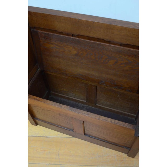 Gothic Revival Oak Hall Bench For Sale - Image 9 of 14