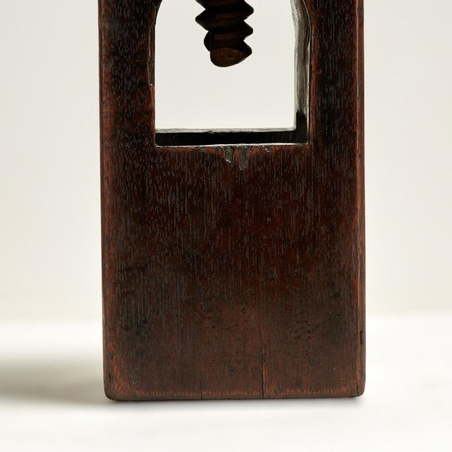 Brown Antique French Wooden Screw Press Nutcracker For Sale - Image 8 of 10