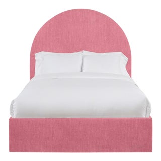 Poppy Queen Bedframe, Rose Linen For Sale