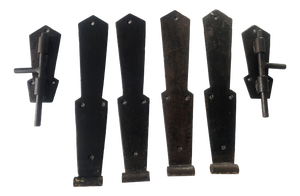 Vintage Iron Door Fittings, 1940s, Set of 6