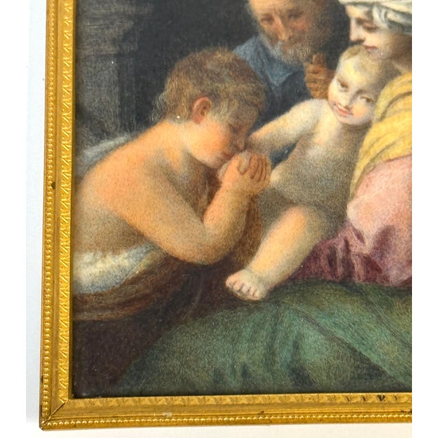 Black Italian Grand Tour Miniature of the Holy Family, Signed R. Tomassi, Rome, 19th C For Sale - Image 8 of 18
