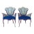 Mid 20th Century Hollywood Regency Scalloped Tulip Accent Chairs - a Pair For Sale