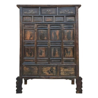 Imperial 16th Century Elm Display Cabinet For Sale