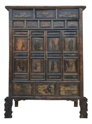 Imperial 16th Century Elm Display Cabinet