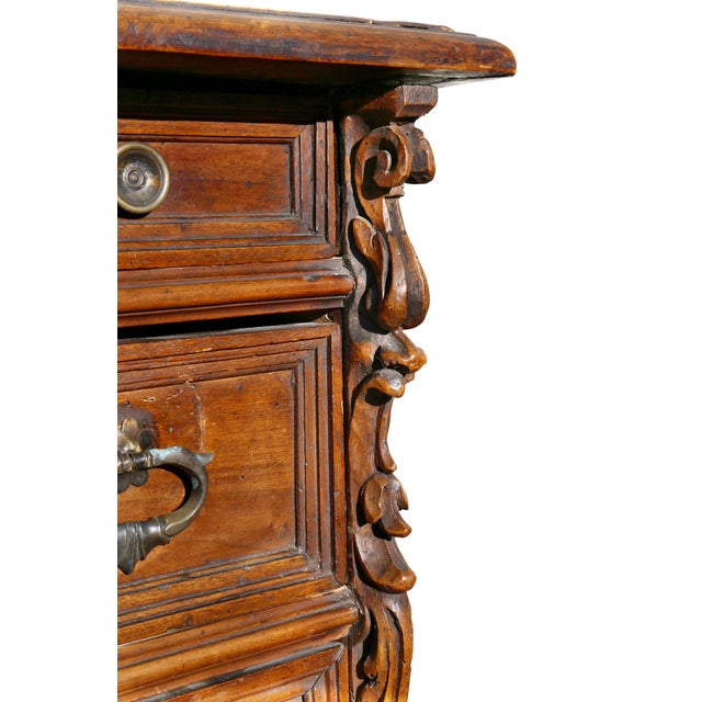 17th Century Italian Baroque Walnut Commode For Sale - Image 5 of 12