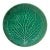 Green Majolica Leaf Plate Gien Circa 1950 For Sale