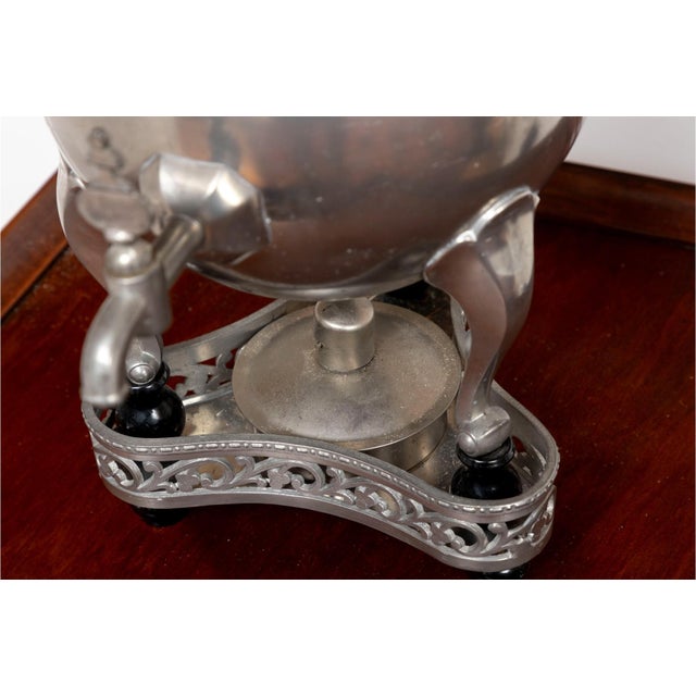 Late 19th Century Antique Royal Holland Pewter Coffee Service on Ornate Stand & Sternau Warmer For Sale - Image 5 of 11