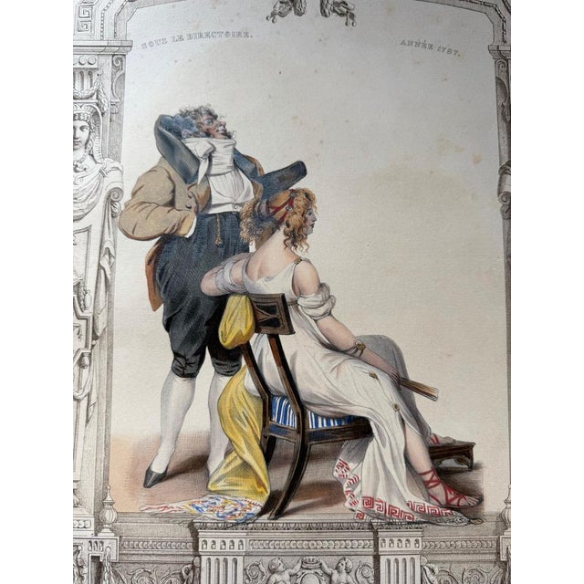 Achille Devéria, Costume Under the Directory, 1847, Lithograph For Sale - Image 6 of 15