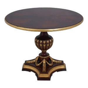 Regency Style Figural Mahogany Round Center Table
