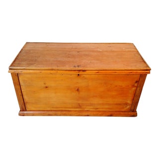 Antique American Rustic Primitive Trunk For Sale
