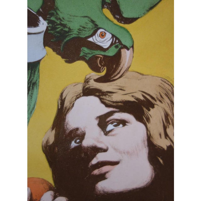 A. Yank, Woman with Parrot, 1897, Lithograph For Sale - Image 3 of 6