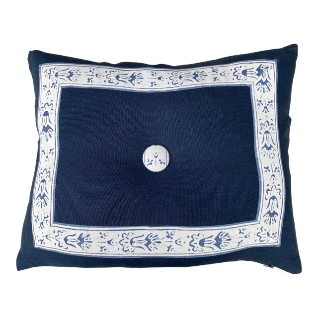 Fortuny Border &Tuft Pillow For Sale
