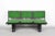 1980s Italian Green Fabric & Enameled Steel Bench by Marco Fantoni for Tecno, 1982 For Sale - Image 5 of 15