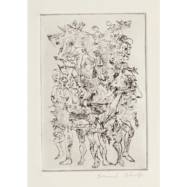 Bernard Schultze - Carnival - Original Etching - 1964 For Sale
