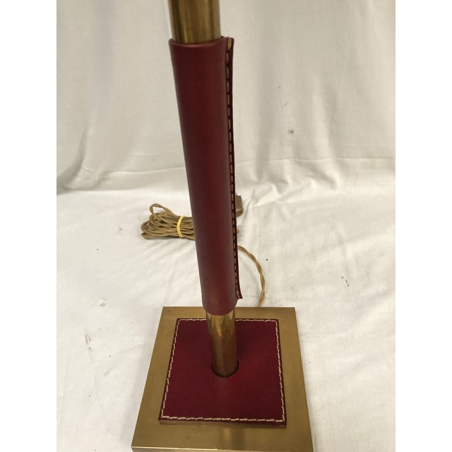 Leather Lamp by Jacques Adnet, 1950s For Sale - Image 9 of 10