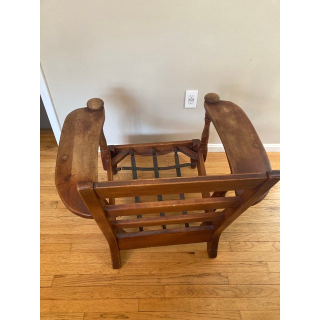 Mid Century Craftsman Maple Paddle Arm Lounge Chair - Cushman Colonial Creation For Sale - Image 6 of 12