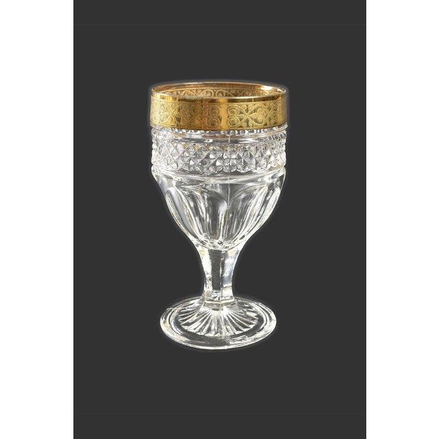 1950s Mid-Century Crystal Glasses in the style of Saint Louis, 1950s, Set of 33 For Sale - Image 5 of 15
