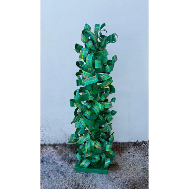 Dorothy Gillespie, Huge Dorothy Gillespie Colorful Abstract Expressionist Enamel Painted Sculpture, 2001 For Sale - Image 11 of 14