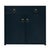 Spritely Home Accent Furniture Lark 31 in. W Rectangular Wood Accent Storage Cabinet with 1 Drawer and 2 Doors, Navy Blue For Sale - Image 4 of 8