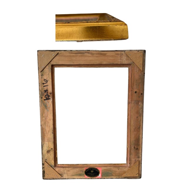 Wood Ornate, Beveled Solid Giltwood Frame For Sale - Image 7 of 7