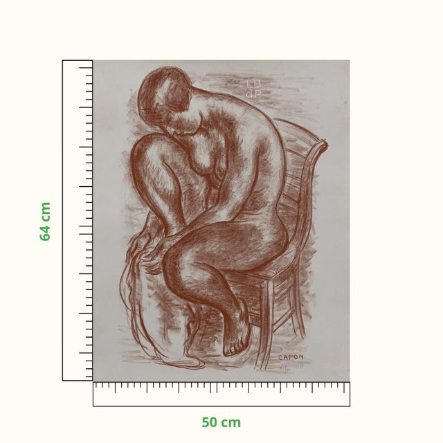 Georges Capon, Female Nude, Numbered 45/60, 1890s, Lithograph For Sale - Image 6 of 8