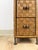 Wicker Parquetry Apothecary Narrow Four Drawer Chest Metal Base Coastal For Sale In Tampa - Image 6 of 10