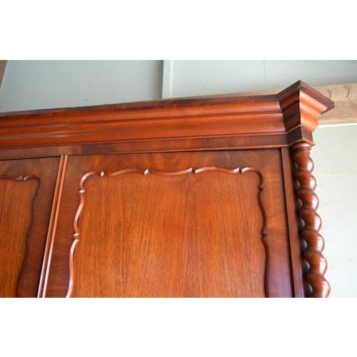 Biedermeier Mahogany Wooden Cabinet For Sale - Image 12 of 14
