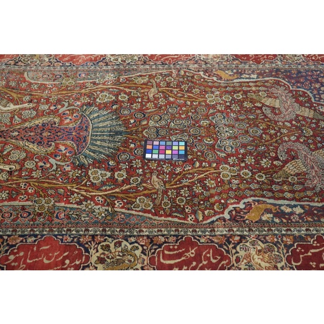 Antique Mohtasham Kashan Rug 4'6'' X 6'10'' For Sale - Image 9 of 10