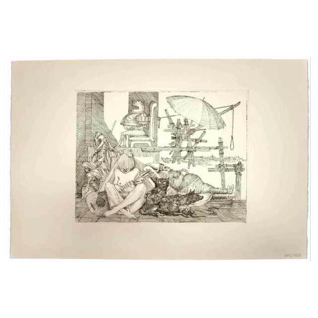 Leo Guida, Gli Anni Del Dolore, Original Etching, 1975 For Sale