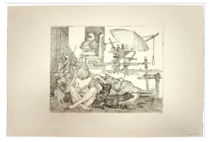 Leo Guida, Gli Anni Del Dolore, Original Etching, 1975
