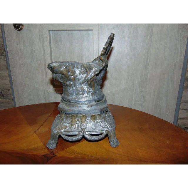 Art Nouveau Zinc Base For Sale - Image 5 of 8