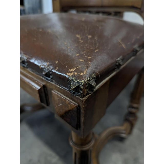 Renaissance Chairs in Solid Walnut, Set of 8 For Sale - Image 8 of 15