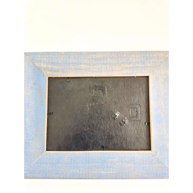 1990s 1990s Abstract Mixed Media Painting Watercolor Acrylic Signed Peter Stilton Framed Small Coastal Nautical For Sale - Image 5 of 9