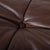 Animal Skin Togo Ottoman in Brown Leather by Michel Ducaroy for Ligne Roset For Sale - Image 7 of 15
