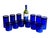 Anchor Hocking Vintage Anchor Hocking Tartan Cobalt Tumblers in 2 Sizes, Set of 12 For Sale - Image 4 of 9