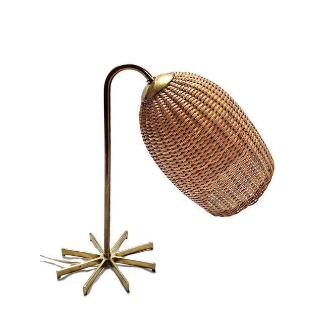 Tan Model 209 Table Lamp by Franz Hagenauer for Werkstätte Hagenauer Wien, 1953 For Sale - Image 8 of 12
