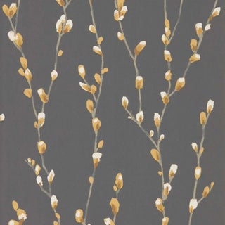 Harlequin Salice Wallpaper in Ochre/Sepia For Sale