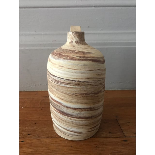 Vintage ceramic vessel with an interesting textured pattern. Acquired at an estate sale.