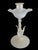 Salviati Salviati Murano 1920s White Latticino Glass & Gold Aventurine Swan Candlestick For Sale - Image 4 of 8