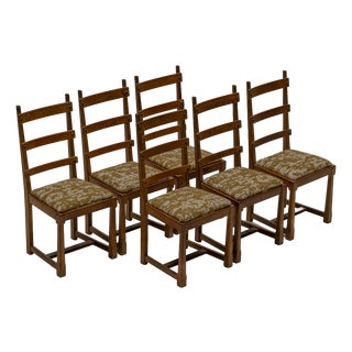 Vintage Brutalist Dining Chairs, 1960s, Set of 6 For Sale